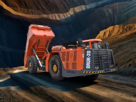 Trasporto articolato per miniere con capacità di carico utile di 20 t